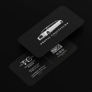 Privatchauffeur Luxus-VIP-Transport Schwarz Visitenkarte