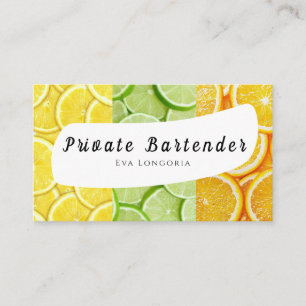 Private Barkeeper Business Card Visitenkarte