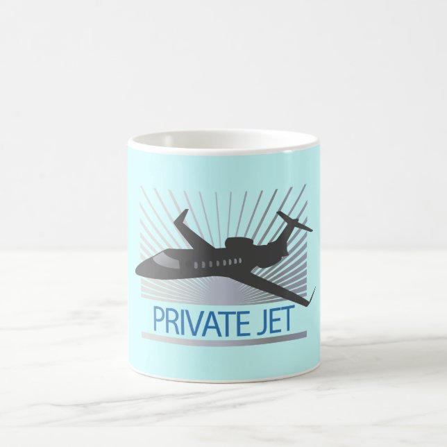 Private Düsenflugzeug Tasse (Mittel)