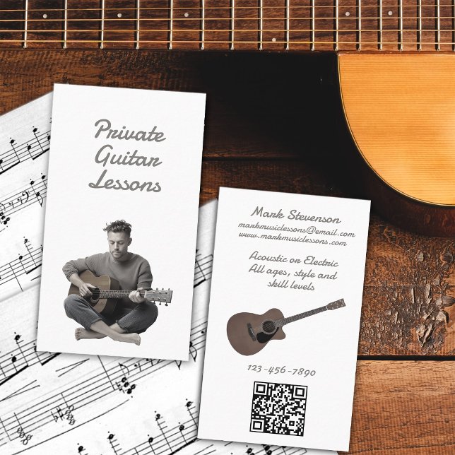 Private Gitarrenunterricht Visitenkarte (Von Creator hochgeladen)