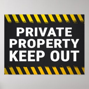 Private Immobilie Behalt Out Sign Poster