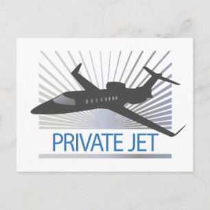 Private Jet Aircraft Postkarte