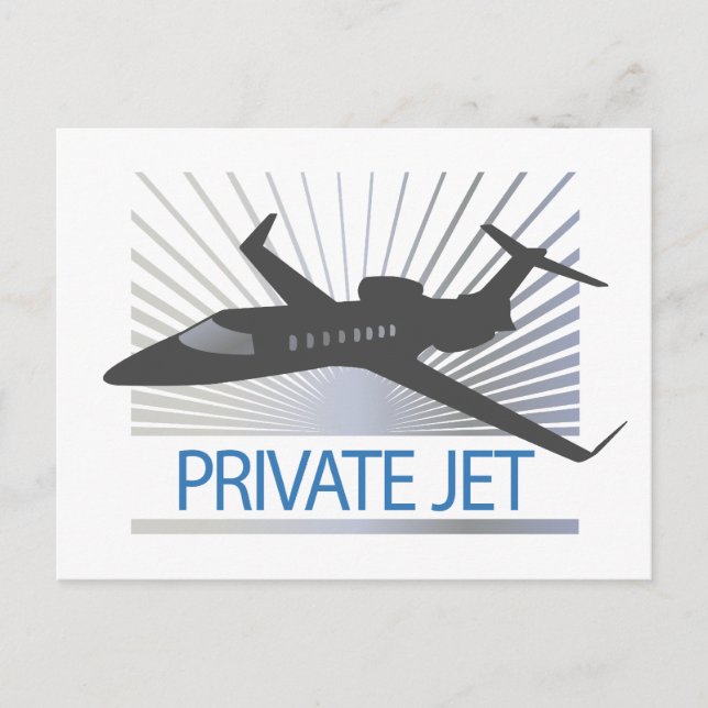 Private Jet Aircraft Postkarte (Vorderseite)
