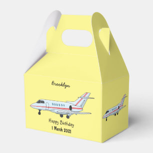 Private-Jet-Cartoon-Illustration Geschenkschachtel