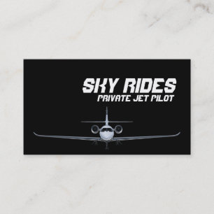 Private Jet Flugzeug Pilot Business Card verkaufen Visitenkarte