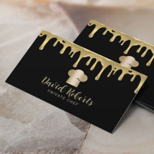 Private Koch Moderne Gold Tropfen Modernes Party K Visitenkarte