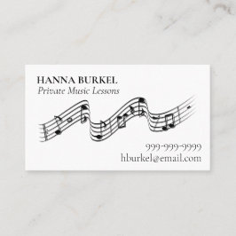Private Music Lessons Business Card Visitenkarte