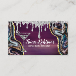 Private Party Barkeeper Business Card Visitenkarte