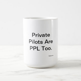 Private Piloten sind PPL auch Kaffeetasse