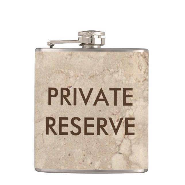 Private Reserve Beige Granite Flask Flachmann (Vorderseite)