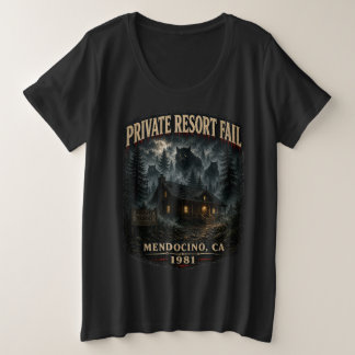 Private Resort Fail Damen Übergrößen Dunkel Große Größe T-Shirt