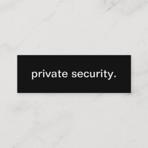 Private Sicherheits-Visitenkarte Mini Visitenkarte