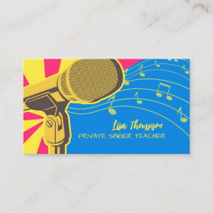 Private Singer Music Teacher Business Card Visitenkarte