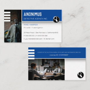 Private Untersuchungen   Detektiv Beruflich Visitenkarte