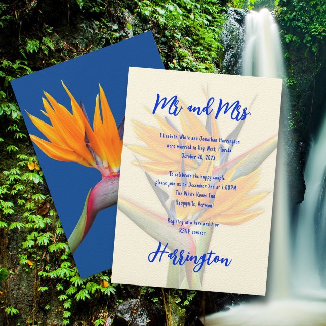 Private Wedding Bird of Paradise Blume Party Einladung (Von Creator hochgeladen)