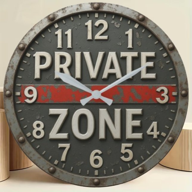 Private zone metallic große wanduhr (Von Creator hochgeladen)