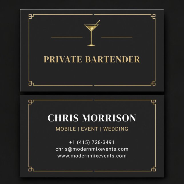 Privater Barkeeper Profi Visitenkarte (Von Creator hochgeladen)
