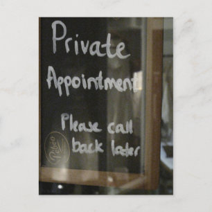 privater Termin Postkarte