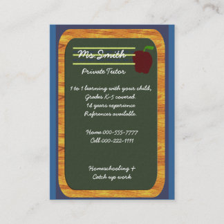 privater Tutor Visitenkarte