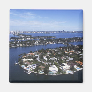 Privathäuser auf einer Insel in der Biscayne Bay, Magnet
