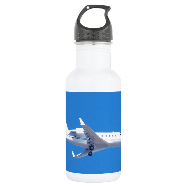 Privatjet. Edelstahlflasche (Vorderseite)