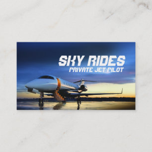 Privatjet-Pilot-Verkaufsvisitenkarte Visitenkarte