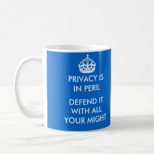 Privatleben ist in der GefahrenTasse Tasse