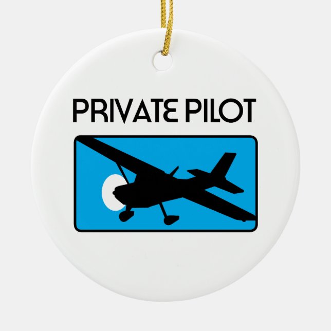 Privatpilot Keramik Ornament (Vorne)