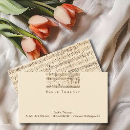 Privatunterricht für Musiklehrer Visitenkarte