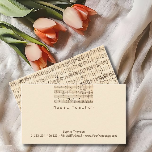 Privatunterricht für Musiklehrer Visitenkarte (Von Creator hochgeladen)