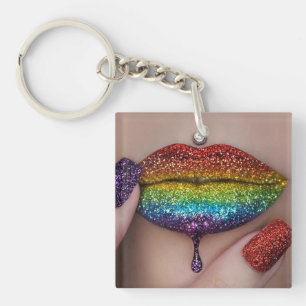 Prix Key Ring - Rainbow Lipstick Lesbian Schlüsselanhänger