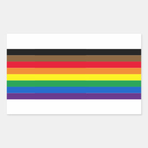 Prix lgbt lgbtq Diversity inklusive Regenbogenflag Rechteckiger Aufkleber