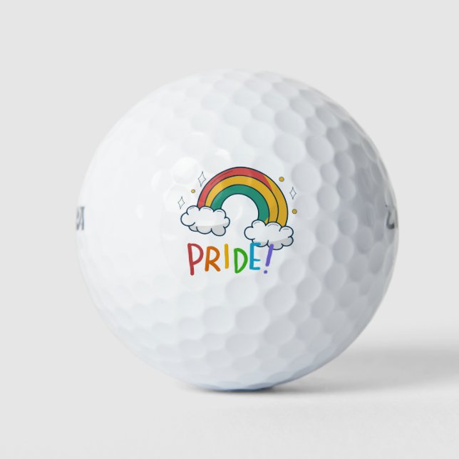 Prix LGBT mit Regenbogen Golf Balls Golfball (Vorderseite)