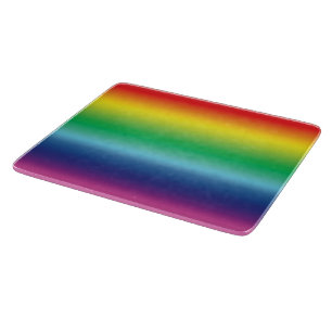Prix lgbtq Lgbt Regenbogenfarben Muster Glas Schneidebrett