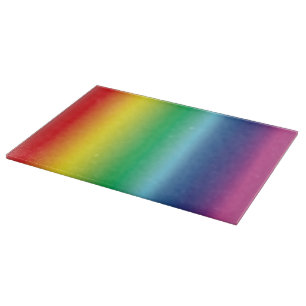 Prix lgbtq Lgbt Regenbogenfarben Muster Glas Schneidebrett