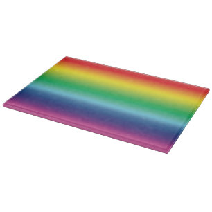 Prix lgbtq Lgbt Regenbogenfarben Muster Glas Schneidebrett