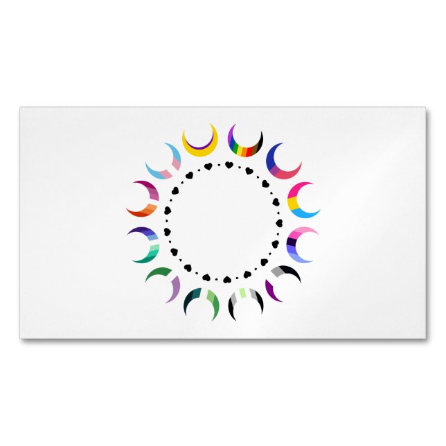 Prix Time Crescent Moon Design Magnetische Visitenkarte (Vorderseite)