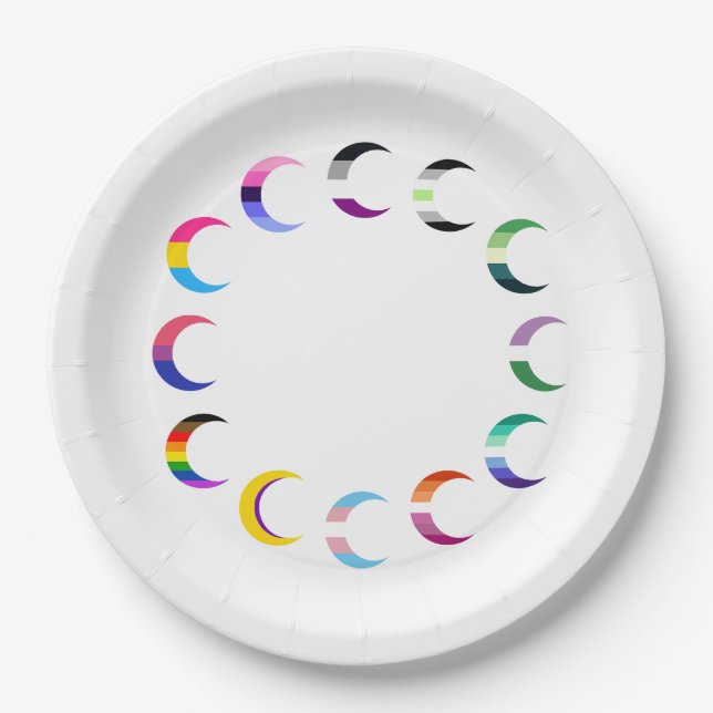 Prix Time Crescent Moon Design Pappteller (Vorderseite)