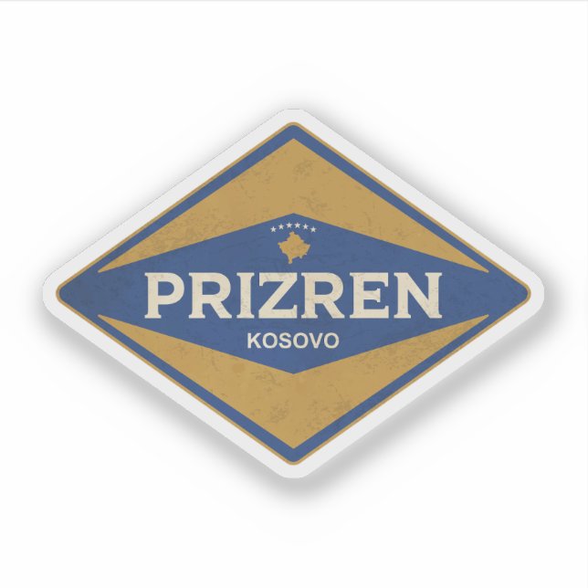 Prizren Kosovo Vintag Aufkleber (Vorderseite)