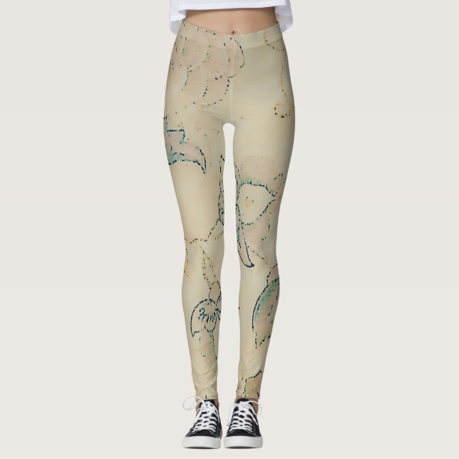 Prizzy Print - Einzigartiger Wüstentag Leggings (Vorderseite)
