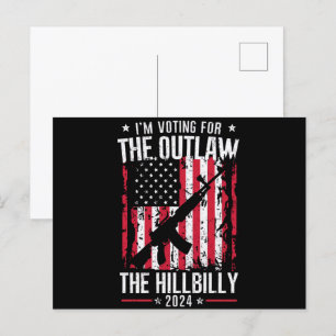 Pro 45 Ich wähle den Outlaw und den Hillbilly Postkarte