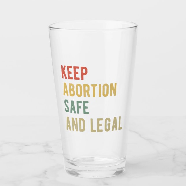 Pro Abortion - Behalt Abtreibung sicher und legal  Glas (Vorderseite)