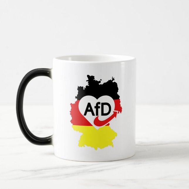 Pro AFD Deutschland | Spruch Alternative T - Shirt Verwandlungstasse (Links)