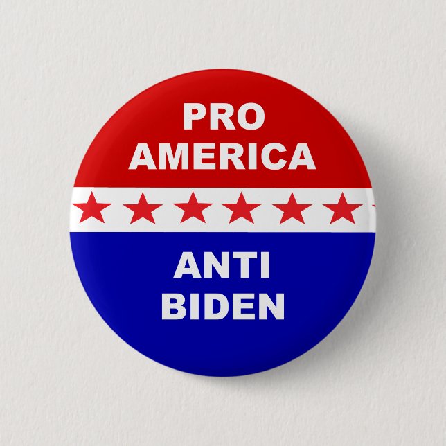 Pro America Anti Biden Button (Vorderseite)