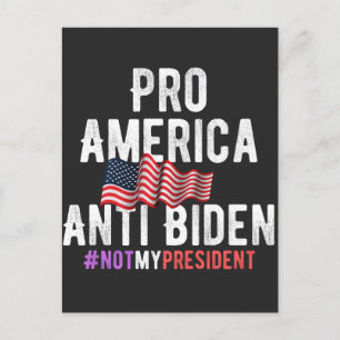 PRO AMERICA ANTI BIDEN FEIERTAGSPOSTKARTE