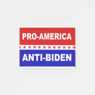 Pro America Anti Biden Post-it Klebezettel
