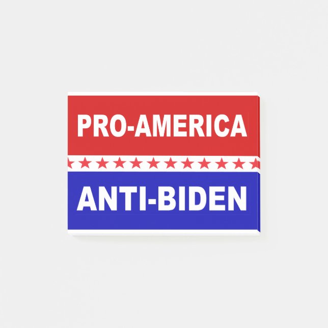 Pro America Anti Biden Post-it Klebezettel (Vorderseite)