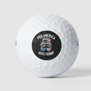 Pro-America Anti-Trump American USA Flag Resist Golfball