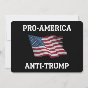 Pro America Anti Trump Vintag USA Flag Einladung