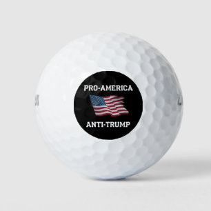 Pro America Anti Trump Vintag USA Flag Golfball